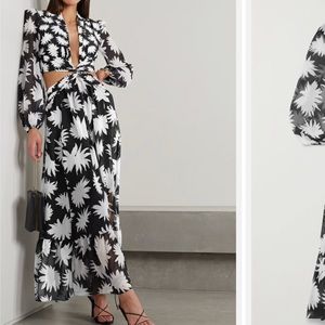 NWT NEW PatBO Dahlia Plunge Cut-Out Maxi Dress